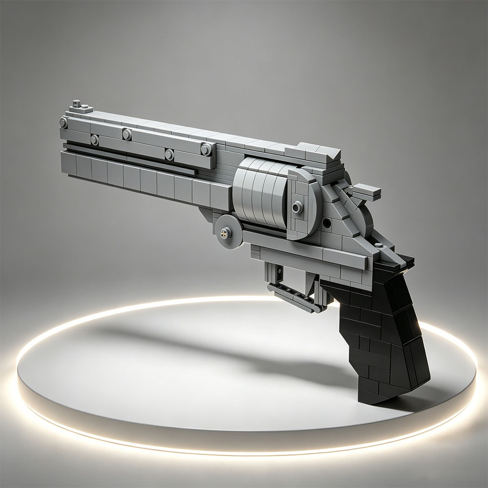 Model Kit Revolver - Конструктор MOC: Модель пистолета из мелких