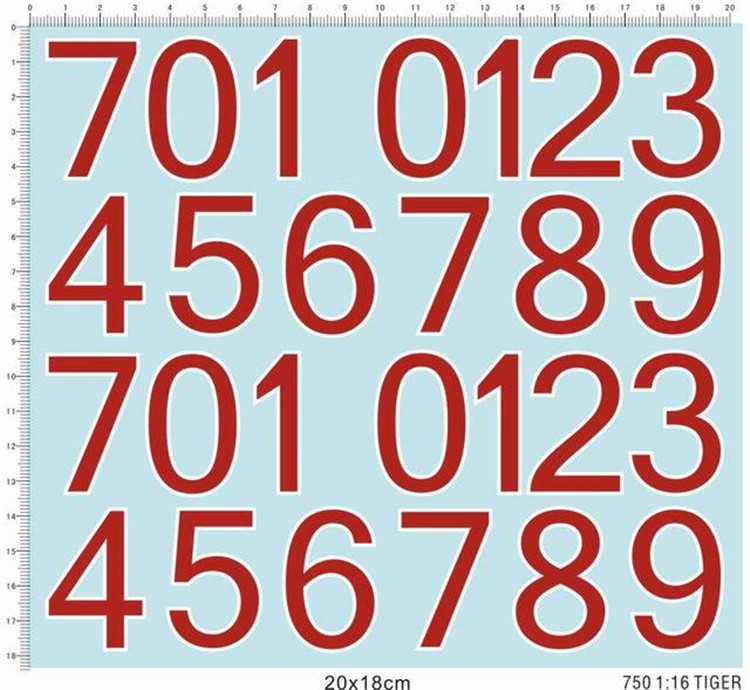Model Kit Decals - Водные наклейки-декали для моделей танков Тигр