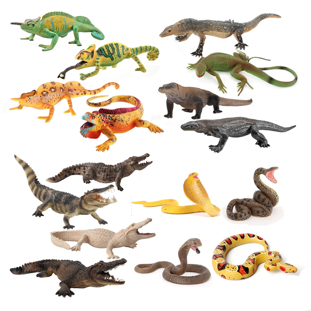 Model Kit Lizard - Пластиковая фигурка-хамелеон: игрушка-игуана, крокодил, ящерица, рептилия,