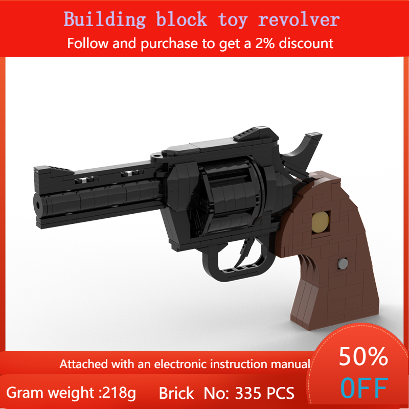 Model Kit Revolver - Конструктор-модель револьвера, 335 деталей, MOC, для